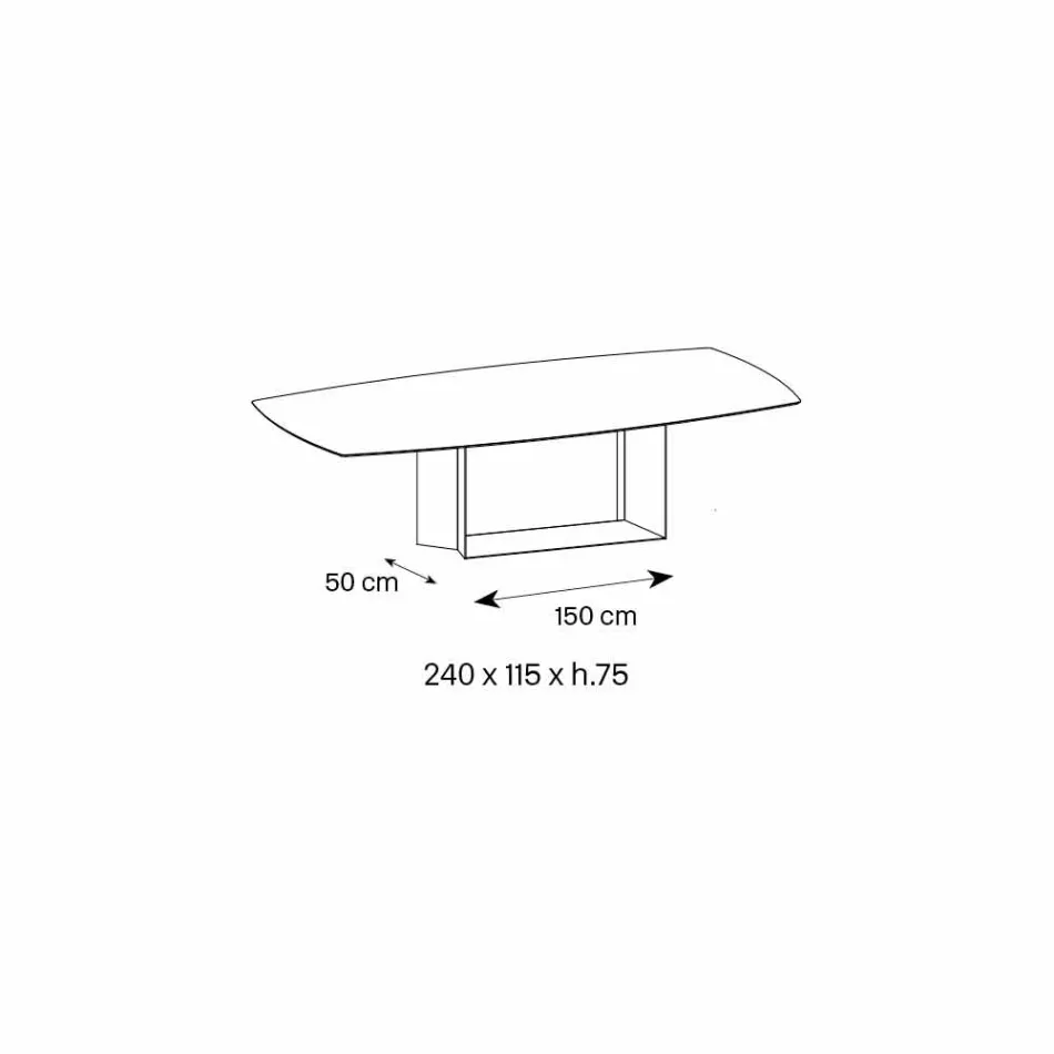 Stolik designerski wykonany z matowej ceramiki i metalu Matt Noir Desir Made in Italy - Dark Brown Viadurini