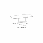 Stolik designerski wykonany z matowej ceramiki i metalu Matt Noir Desir Made in Italy - Dark Brown Viadurini