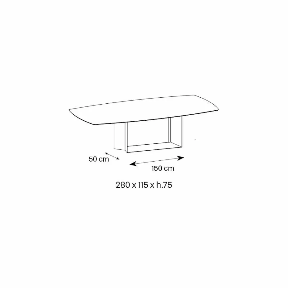 Stolik designerski wykonany z matowej ceramiki i metalu Matt Noir Desir Made in Italy - Dark Brown Viadurini