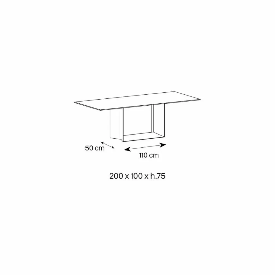 Stolik designerski wykonany z matowej ceramiki i metalu Matt Noir Desir Made in Italy - Dark Brown Viadurini