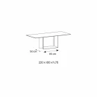 Stolik designerski wykonany z matowej ceramiki i metalu Matt Noir Desir Made in Italy - Dark Brown Viadurini