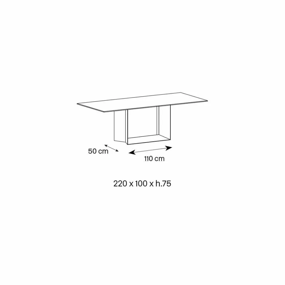 Stolik designerski wykonany z matowej ceramiki i metalu Matt Noir Desir Made in Italy - Dark Brown Viadurini