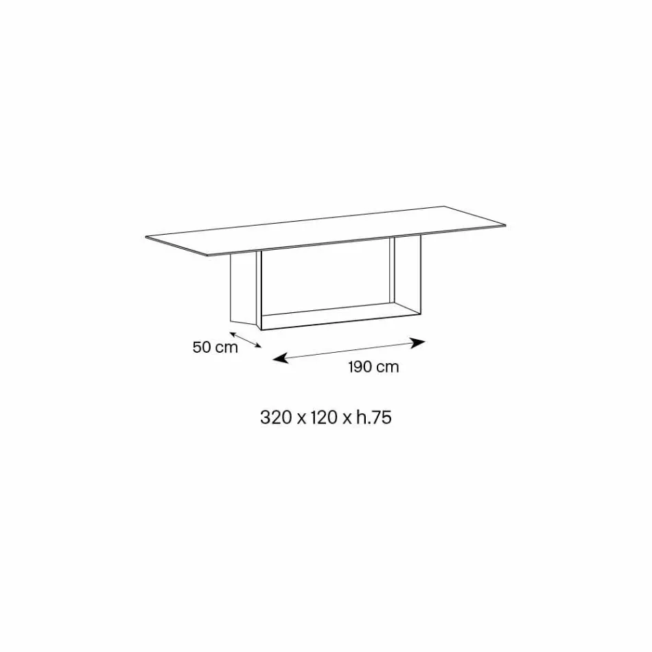 Stolik designerski wykonany z matowej ceramiki i metalu Matt Noir Desir Made in Italy - Dark Brown Viadurini