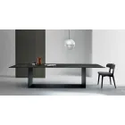 Stolik designerski wykonany z matowej ceramiki i metalu Matt Noir Desir Made in Italy - Dark Brown Viadurini