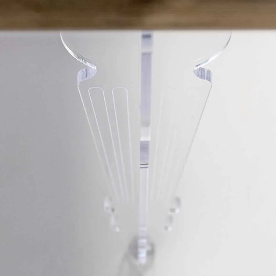 Zaprojektuj stół z drewna jodłowego i pleksi wyprodukowanego we Włoszech, Castro Viadurini