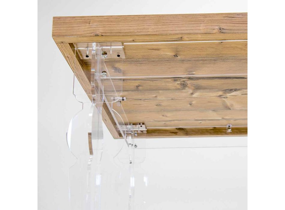 Zaprojektuj stół z drewna jodłowego i pleksi wyprodukowanego we Włoszech, Castro Viadurini