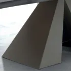 Designerski stół z fornirowanego drewna i stali Made in Italy - Dalmata Viadurini