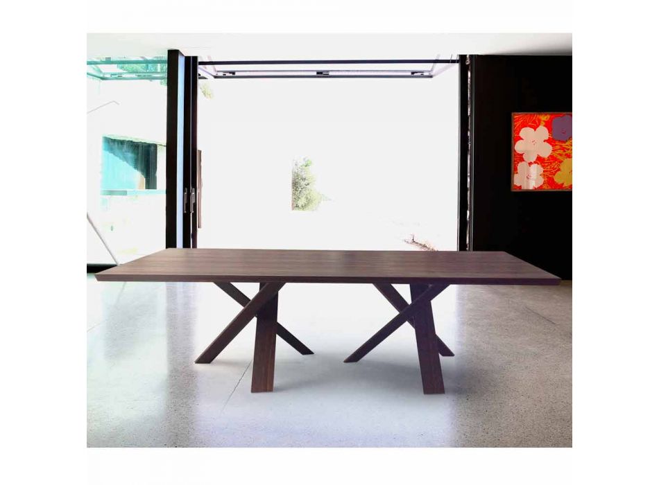 Nowoczesny design drewniany stół 270x120cm wykonany we Włoszech Viadurini