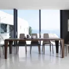 Nowożytnego projekta drewniany stół handmade w Włochy drewnie Viadurini