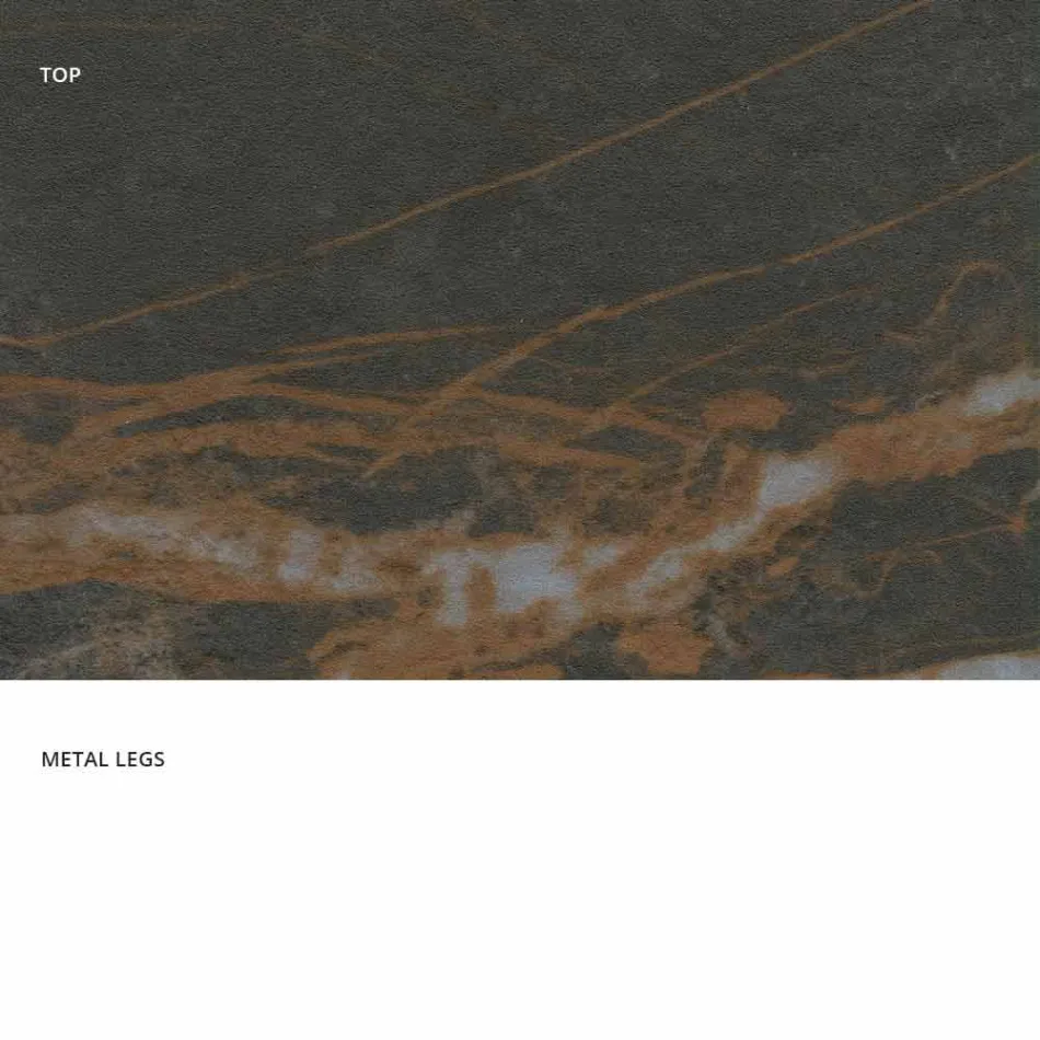 Nowoczesny stół ze szkła ceramicznego wykonany we Włoszech, Clark Viadurini