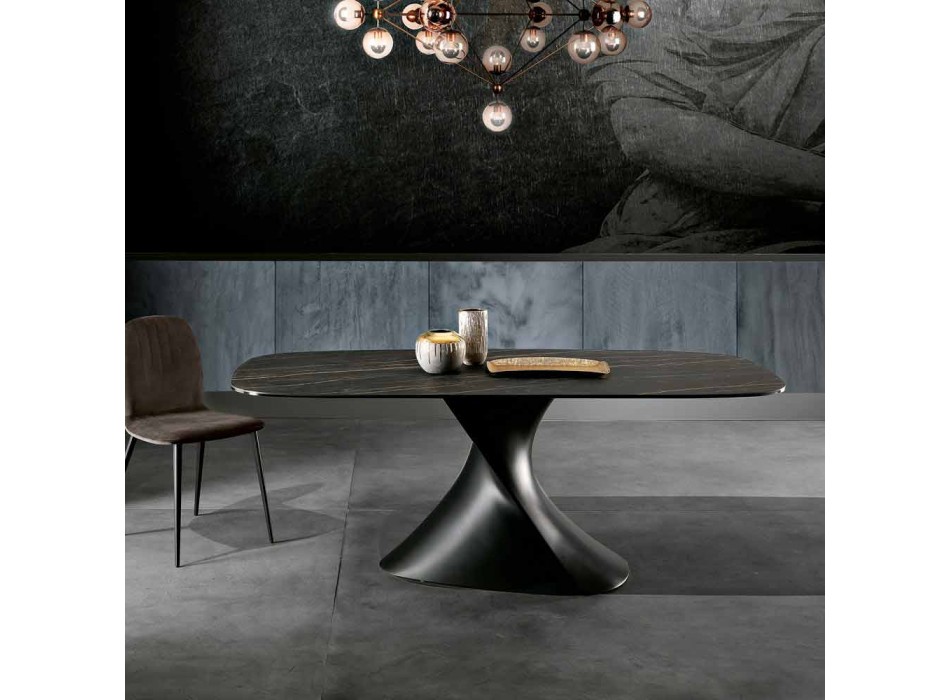 Nowoczesny stół ze szkła ceramicznego wykonany we Włoszech, Clark Viadurini