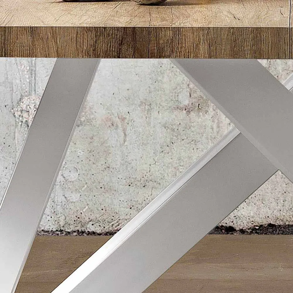 Nowoczesny rozkładany stół wykonany z włoskiego drewna melaminowego Wilmer Viadurini