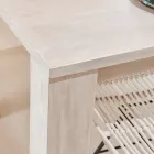 190x100 cm Stały stół do salonu z litego drewna tekowego - flamandzki Viadurini