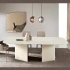 Stół stały 240x120 cm ze szkła żebrowanego lub malowanego Wyprodukowano we Włoszech - Varo Viadurini