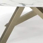 Naprawiony stół beczkowy z blatem laminowanym Made in Italy - Settimmio Viadurini