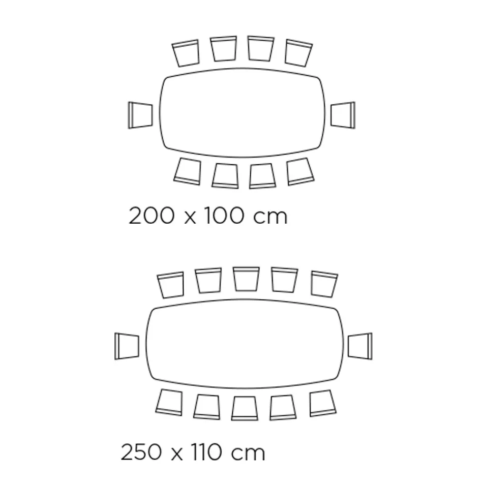 Naprawiono stół w kształcie beczki z laminatu i drewna jesionowego Made in Italy - North Viadurini