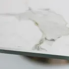 Stały stół ze stalową podstawą i ceramicznym blatem Made in Italy - Spodnie Viadurini