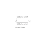 Stały stół ze stalową podstawą i ceramicznym blatem Made in Italy - Spodnie Viadurini