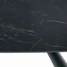 Naprawiono stół z czarną stalową podstawą i laminowanym blatem Made in Italy - Okulary Viadurini