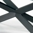 Naprawiono stół z tylną krawędzią z wyjątkowo przezroczystego szkła i stali Made in Italy - Grotta Viadurini