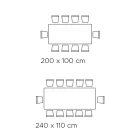 Naprawiono stół z tylną krawędzią z wyjątkowo przezroczystego szkła i stali Made in Italy - Grotta Viadurini