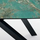 Naprawiono stół z blatem w kształcie beczki z ceramiki wyprodukowanej we Włoszech - Settimmio Viadurini