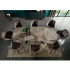 Naprawiono stół z blatem w kształcie beczki z ceramiki wyprodukowanej we Włoszech - Settimmio Viadurini