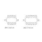 Stały stół z laminowanym blatem w kształcie beczki Made in Italy - Spodnie Viadurini