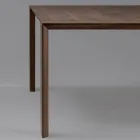 Naprawiono stół ze ściętym blatem z orzecha Canaletto Made in Italy - kaspijski Viadurini