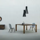 Naprawiono stół ze ściętym blatem z orzecha Canaletto Made in Italy - kaspijski Viadurini