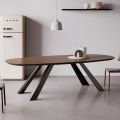 Naprawiono stół z eliptycznym blatem i ściętą krawędzią Made in Italy - Tirian