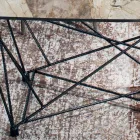 Naprawiono stół z ceramicznym blatem w kształcie beczki i stalową podstawą Made in Italy - Ezzellino Viadurini