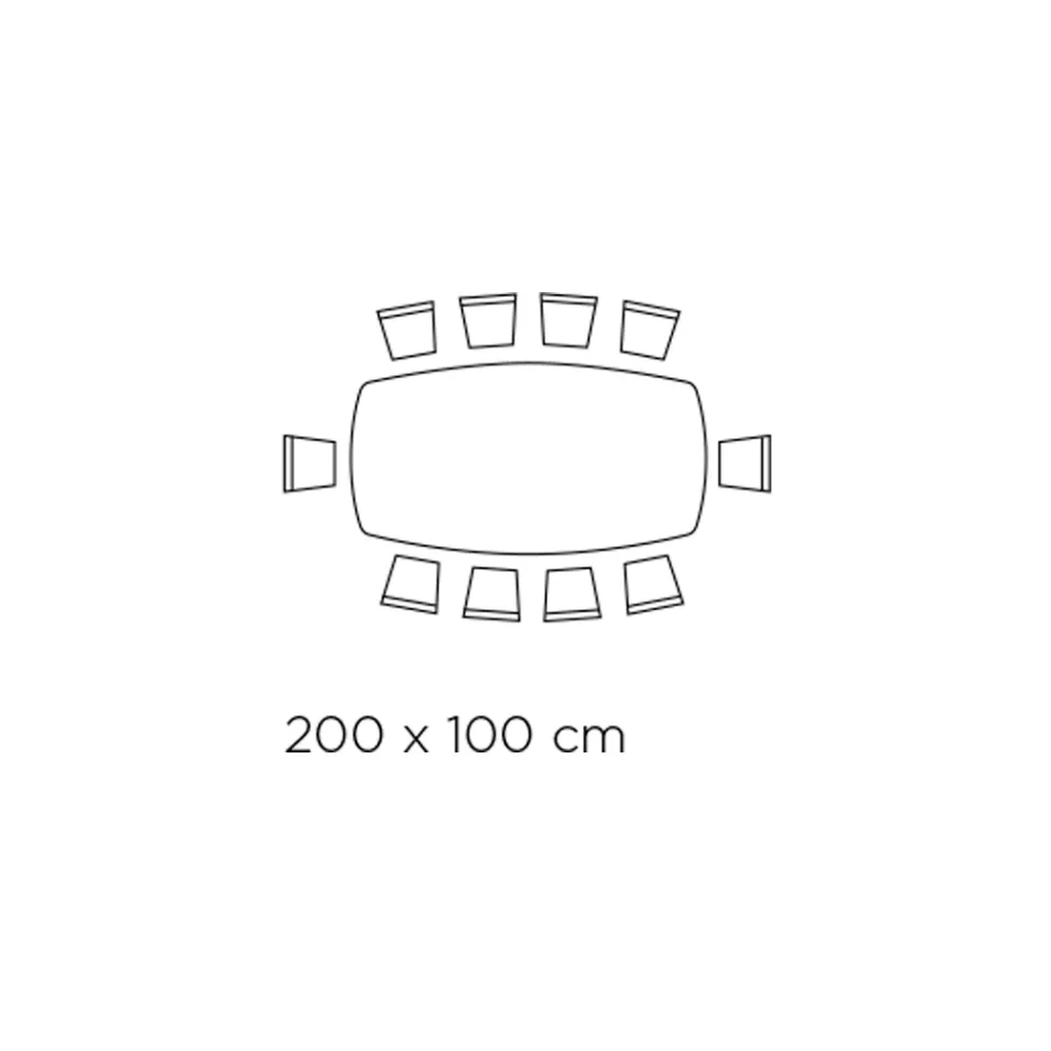 Naprawiono stół ze szklanym blatem w kształcie beczki i stalową podstawą Made in Italy - Ezzellino Viadurini