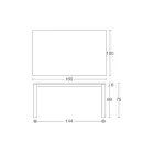 Stały stół ogrodowy z Hpl Alicante i metalową podstawą Made in Italy - Carl Viadurini