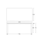 Stały stół ogrodowy z Hpl Alicante i metalową podstawą Made in Italy - Carl Viadurini