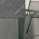 Stały stół ogrodowy z Hpl Alicante i metalową podstawą Made in Italy - Carl Viadurini