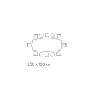 Naprawiono stół do jadalni z blatem w kształcie beczki z ceramiki wyprodukowanej we Włoszech - okulary Viadurini