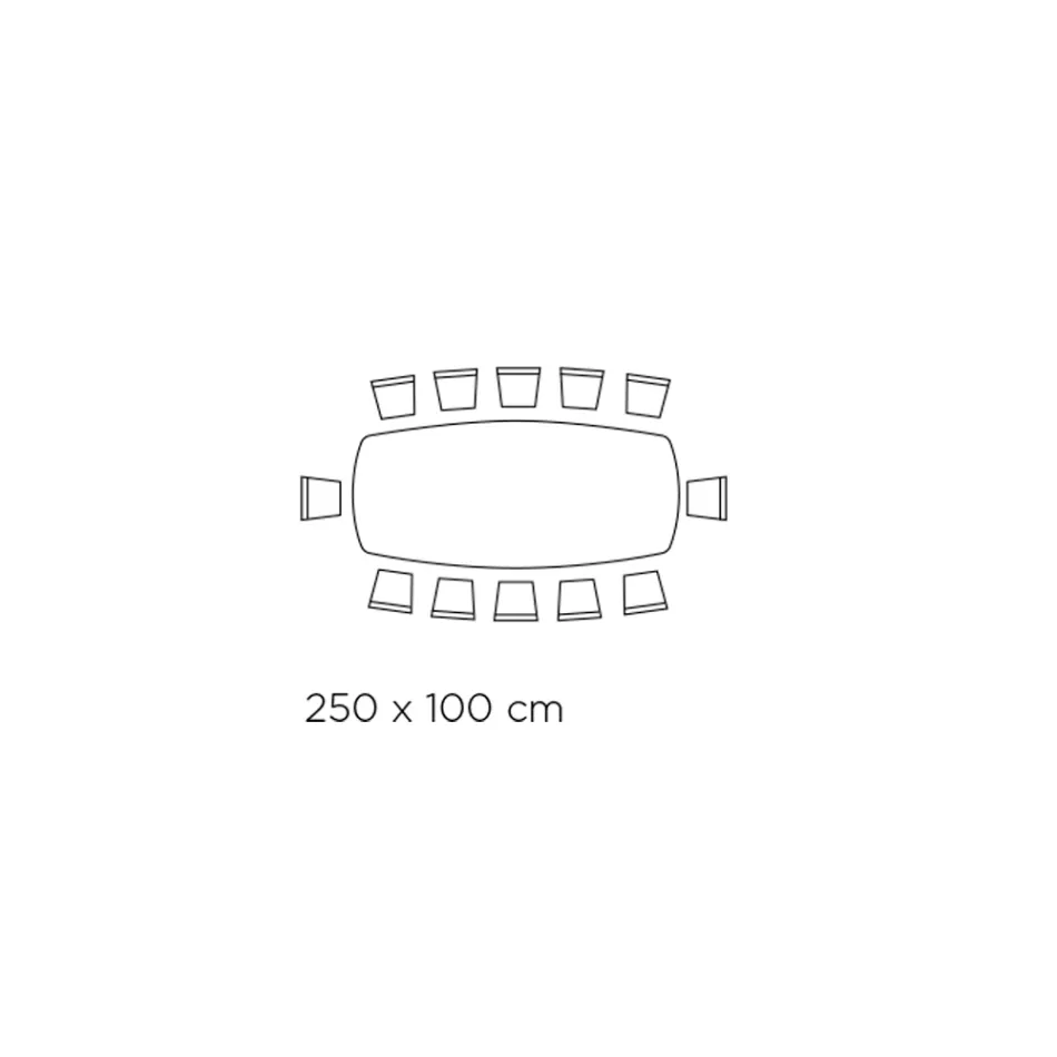Naprawiono stół do jadalni z blatem w kształcie beczki z ceramiki wyprodukowanej we Włoszech - okulary Viadurini