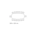 Naprawiono stół do jadalni z blatem w kształcie beczki z ceramiki wyprodukowanej we Włoszech - okulary Viadurini