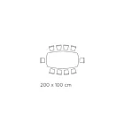 Naprawiono stół do jadalni z blatem w kształcie beczki z ceramiki wyprodukowanej we Włoszech - okulary Viadurini