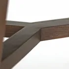 Naprawiony stół do jadalni z polerowanej ceramiki Emperador Made in Italy - North Viadurini