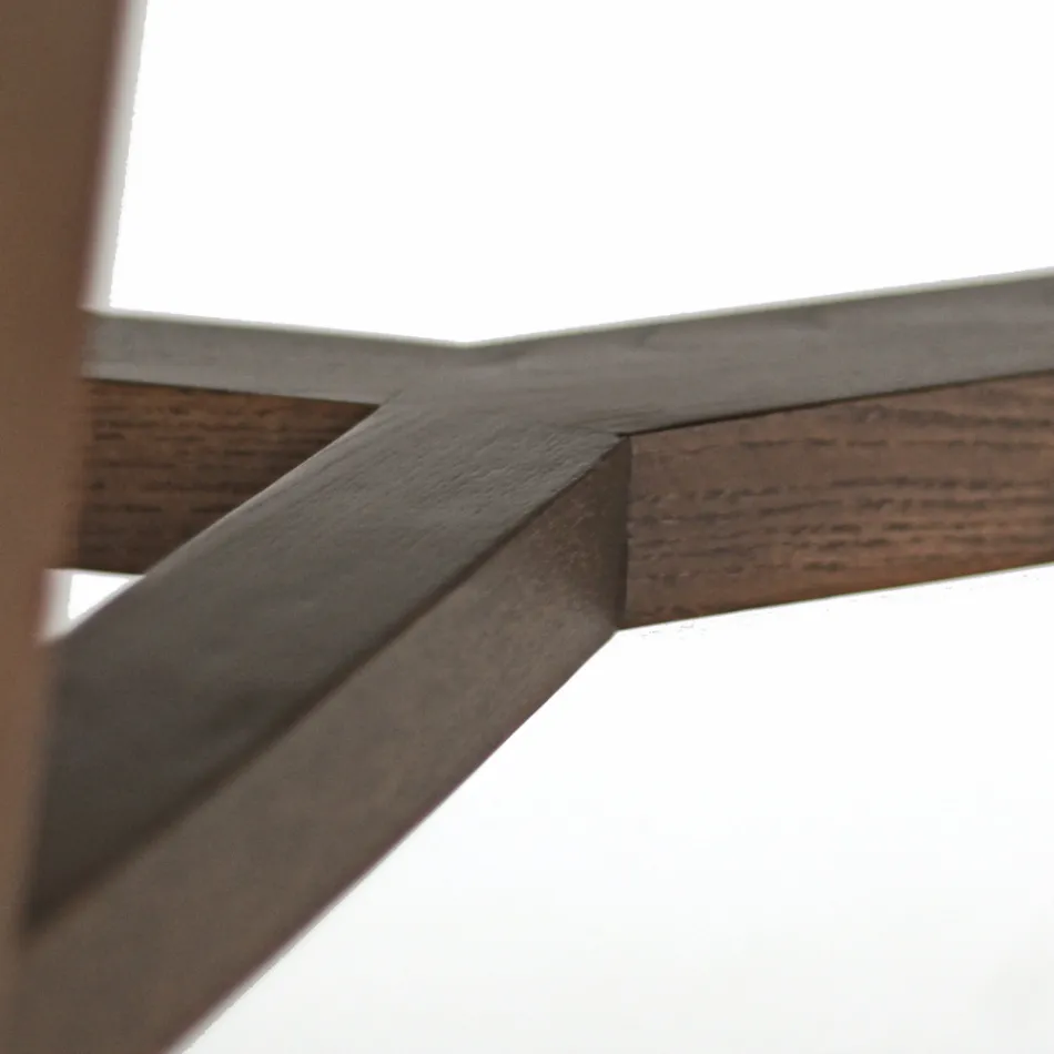 Naprawiony stół do jadalni z polerowanej ceramiki Emperador Made in Italy - North Viadurini