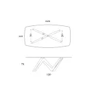 Naprawiony stół do jadalni ze szkła i sztywnego poliuretanu Made in Italy - lawenda Viadurini