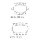Naprawiony stół do salonu z drewnianą podstawą Made in Italy - Equatore Viadurini