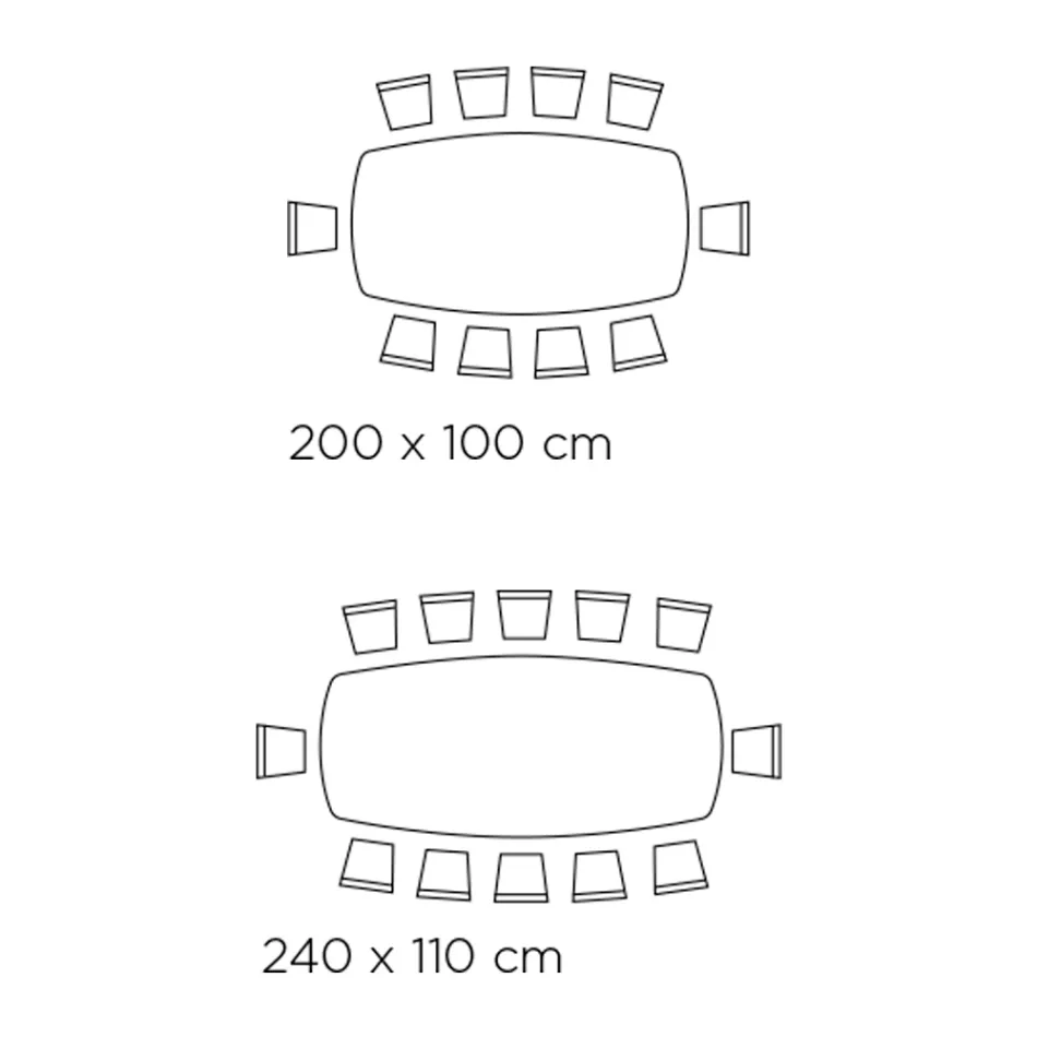 Naprawiony stół do salonu z drewnianą podstawą Made in Italy - Equatore Viadurini