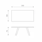 Naprawiono stół w okleinie dębowej i podstawie w kolorze czarnego metalu Logana Viadurini