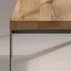 Naprawiony stół z naturalnego forniru z łupanego dębu, wyprodukowany we Włoszech - Telmerini Viadurini