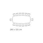 Naprawiono stół z polerowanej ceramiki amazonitowej wyprodukowanej we Włoszech - Grotta Viadurini