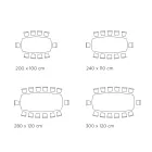 Naprawiono ceramiczny stół i podstawę ze stali malowanej na czarno, wyprodukowane we Włoszech - okulary Viadurini