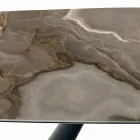 Naprawiono ceramiczny stół i podstawę ze stali malowanej na czarno, wyprodukowane we Włoszech - okulary Viadurini